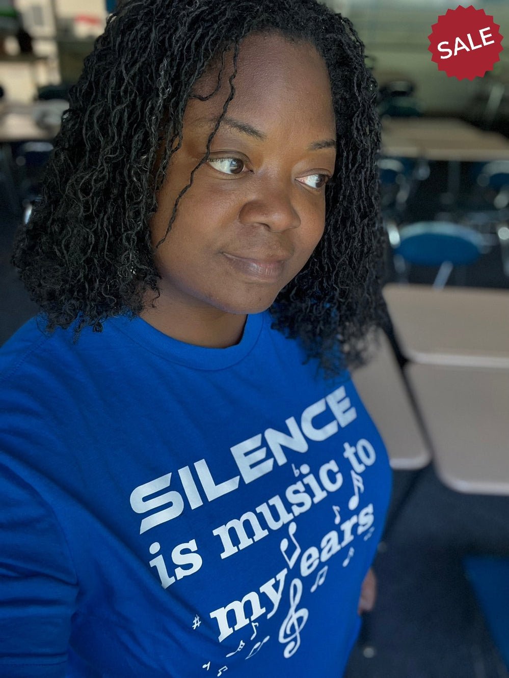 Silence is Music to my Ears; Statement Tee; Positively Funny - TeesbyTahquetta